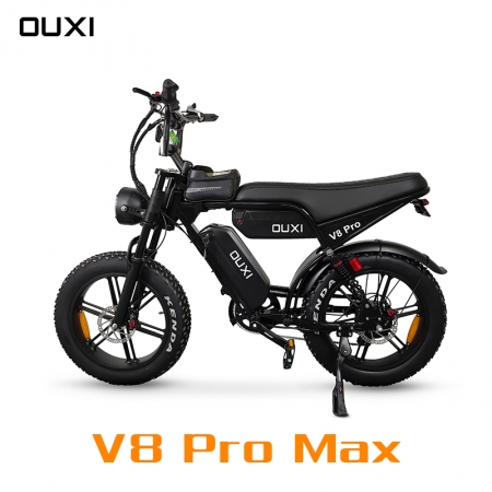 OUXI V8 Pro 20Inch E-Bike 1000W Bicycle Electric Bicycle 48v Fatbike 7 Speed E-Bike 30ah City Hybrid Bicycle Fat off Road Ebike Vintage